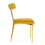 Jonathan Adler Rider Dining Chair in Velvet Upholstered - Rialto Gold