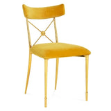 Jonathan Adler Rider Dining Chair in Velvet Upholstered - Rialto Gold