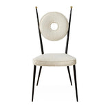 Jonathan Adler Rondo Dining Chair in Woven Boucle - Olympus Oatmeal