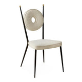 Jonathan Adler Rondo Dining Chair in Woven Boucle - Olympus Oatmeal