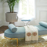 Jonathan Adler SUNBURST Round Hand Knotted Rug Viscose & Wool - Gold