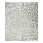 Jonathan Adler SUNBURST Hand Knotted Rug in Viscose & Wool - Grey