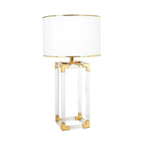 Jonathan Adler Jacques Column Table Lamp - Acrylic & Brushed Brass