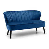 Julian Bowen Coco 2 Seater Sofa Velvet Upholstered - Blue Colour