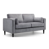 Julian Bowen Hayward 2 Seater Sofa Chenille Upholstered - Grey Colour