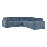 Julian Bowen Lago Combination Large Sofa Linen Upholstered - Blue