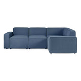Julian Bowen Lago Combination Small Sofa Linen Upholstered - Blue