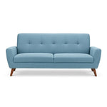 Julian Bowen Monza 3 Seater Sofa Linen Upholstered - Blue Colour