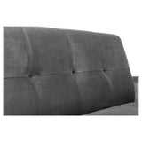 Julian Bowen Monza 3 Seater Sofa Velvet Upholstered - Dark Grey Colour