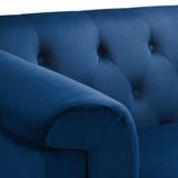 Julian Bowen Sandringham 2 Seats Sofa Velvet Upholstered - Blue Colour