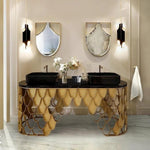 Maison Valentina KOI WALL MIRROR - Golden Brushed Brass - Home Glamorous Furnitures 