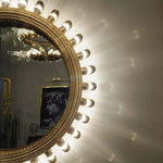 Maison Valentina MAJESTIC WALL MIRROR - Brass And Crystal Glass - Home Glamorous Furnitures 