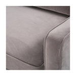 Twenty10 Designs Daffy 2.5 Seater Sofa Velvet Upholstered - Stone Grey