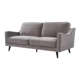 Twenty10 Designs Daffy 2.5 Seater Sofa Velvet Upholstered - Stone Grey