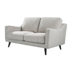 Twenty10 Designs Daffy 2 Seater Sofa Velvet Upholstered - Greige Linen