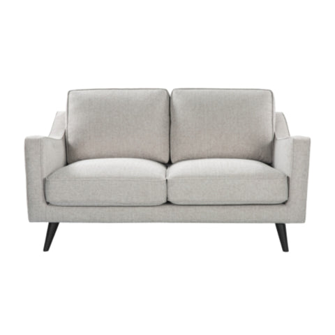 Twenty10 Designs Daffy 2 Seater Sofa Velvet Upholstered - Greige Linen