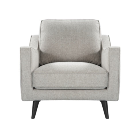 Twenty10 Designs Daffy Armchair Velvet Upholstered - Grenge Linen