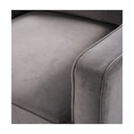 Twenty10 Designs Daffy Armchair Velvet Upholstered - Stone Grey