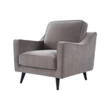 Twenty10 Designs Daffy Armchair Velvet Upholstered - Stone Grey