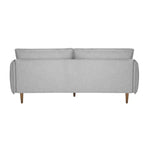 Twenty10 Designs Louie 3 Seater Sofa Linen Upholstered - Silver Grey