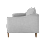 Twenty10 Designs Louie 3 Seater Sofa Linen Upholstered - Silver Grey