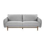 Twenty10 Designs Louie 3 Seater Sofa Linen Upholstered - Silver Grey