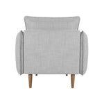 Twenty10 Designs Louie Armchair Linen Upholstered - Silver Grey Colour