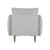 Twenty10 Designs Louie Armchair Linen Upholstered - Silver Grey Colour