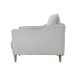 Twenty10 Designs Louie Armchair Linen Upholstered - Silver Grey Colour