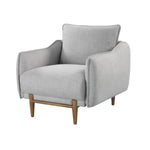 Twenty10 Designs Louie Armchair Linen Upholstered - Silver Grey Colour