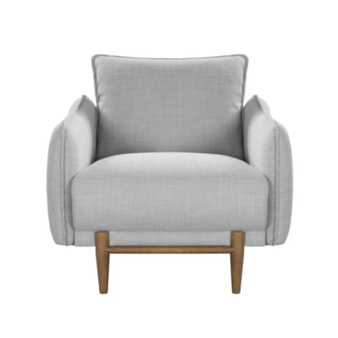 Twenty10 Designs Louie Armchair Linen Upholstered - Silver Grey Colour