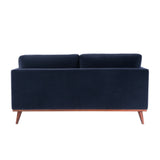 Twenty10 Designs Mickey 2 Seater Sofa Velvet Upholstered - Blue Colour