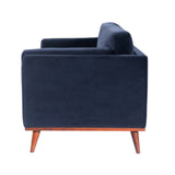 Twenty10 Designs Mickey 2 Seater Sofa Velvet Upholstered - Blue Colour