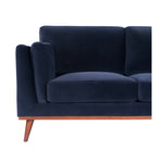 Twenty10 Designs Mickey 2 Seater Sofa Velvet Upholstered - Blue Colour