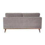 Twenty10 Designs Mickey 2 Seater Sofa Velvet Upholstered - Grey Colour