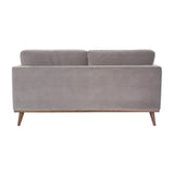 Twenty10 Designs Mickey 2 Seater Sofa Velvet Upholstered - Grey Colour