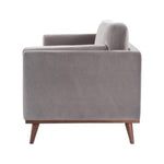 Twenty10 Designs Mickey 2 Seater Sofa Velvet Upholstered - Grey Colour