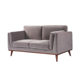 Twenty10 Designs Mickey 2 Seater Sofa Velvet Upholstered - Grey Colour