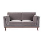 Twenty10 Designs Mickey 2 Seater Sofa Velvet Upholstered - Grey Colour