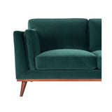 Twenty10 Designs Mickey 2 Seats Sofa Velvet Upholstered - Green Colour