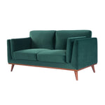 Twenty10 Designs Mickey 2 Seats Sofa Velvet Upholstered - Green Colour