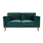 Twenty10 Designs Mickey 2 Seats Sofa Velvet Upholstered - Green Colour