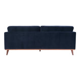 Twenty10 Designs Mickey 3 Seater Sofa Velvet Upholstered - Blue Colour