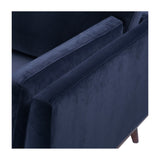 Twenty10 Designs Mickey 3 Seater Sofa Velvet Upholstered - Blue Colour