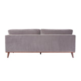 Twenty10 Designs Mickey 3 Seater Sofa Velvet Upholstered - Grey Colour