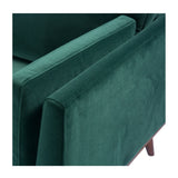 Twenty10 Designs Mickey 3 Seats Sofa Velvet Upholstered - Green Colour