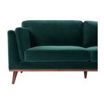 Twenty10 Designs Mickey 3 Seats Sofa Velvet Upholstered - Green Colour