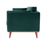 Twenty10 Designs Mickey 3 Seats Sofa Velvet Upholstered - Green Colour