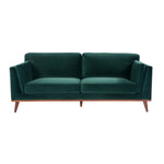 Twenty10 Designs Mickey 3 Seats Sofa Velvet Upholstered - Green Colour