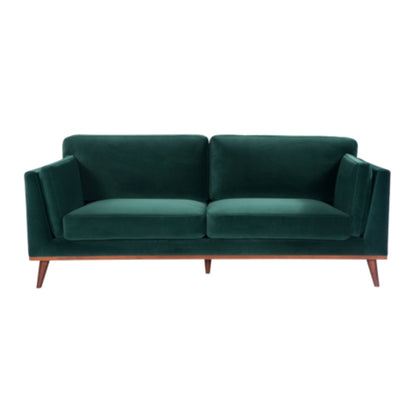 Twenty10 Designs Mickey 3 Seats Sofa Velvet Upholstered - Green Colour